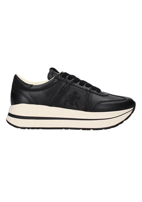 Premiata Bethcoin 8503 Sneaker in Embossed Black Leather Women's PREMIATA |  | BETHCOIN VAR8503